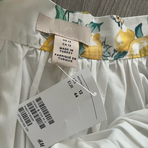 HM cotton lemon print skirt - Picture 2 of 4
